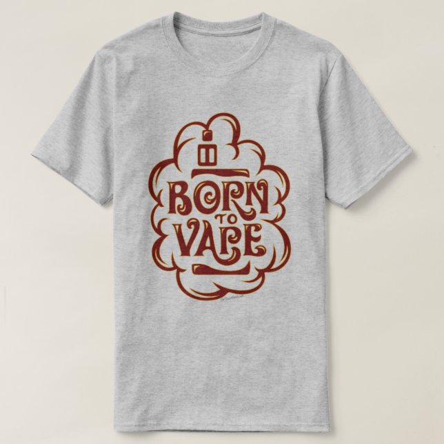 Camisa Ω VAPE | Nacido para Vape Red VapeGoat™ (Diseño del anverso)