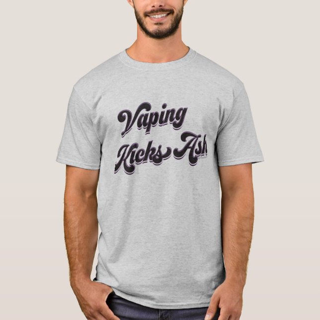 Camisa Ω VAPE | Vaping Kicks Ash VapeGoat™ (Anverso)