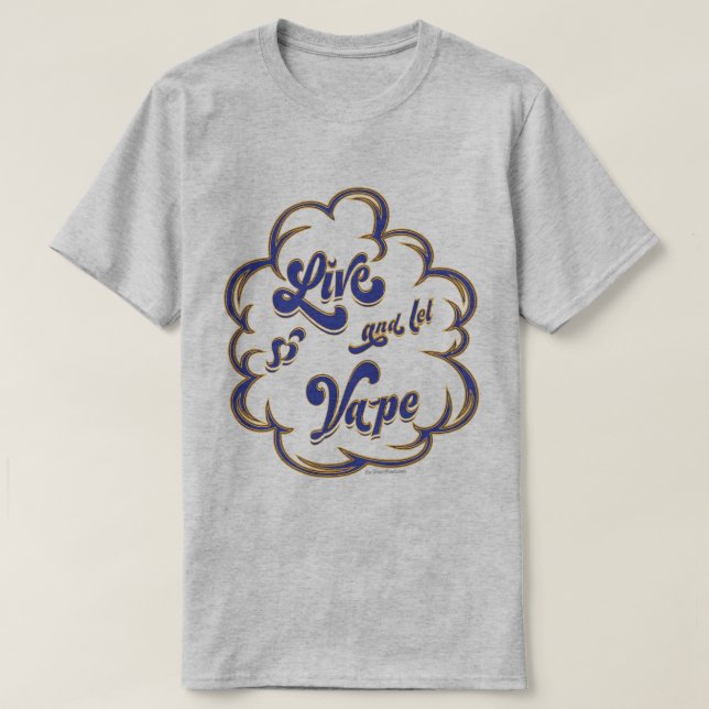 Camisa Ω VAPE | Vivir y dejar Vape | VapeGoat™ (Diseño del anverso)