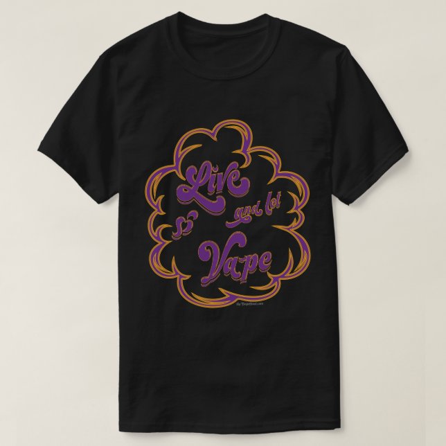 Camisa Ω VAPE | Vivir y dejar Vape | VapeGoat™ (Diseño del anverso)
