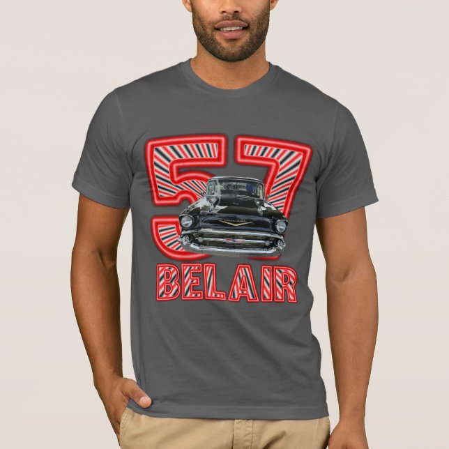 Camisa 1957 de Chevy Belair de los hombres (Anverso)