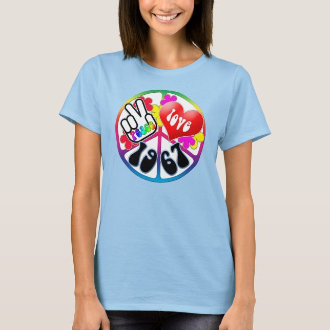 Camisa 1967 del amor de la paz (Anverso)