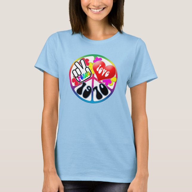 Camisa 1970 del amor de la paz (Anverso)