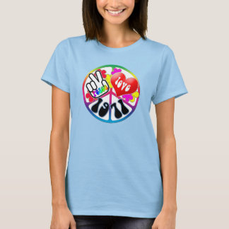 Camisa 1971 del amor de la paz
