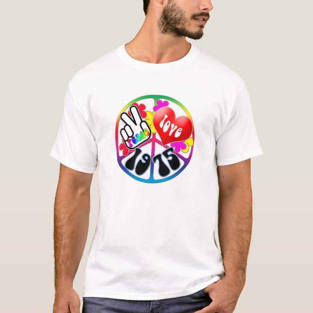 Camisa 1975 del amor de la paz (Anverso)