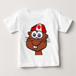 Camisa 2 del niño del castor del día de Canadá
