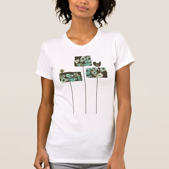 Camisa abstracta de los árboles de los círculos (Anverso)