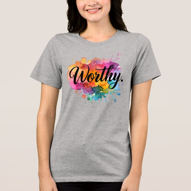 Camisa acuarela digna - Tee de declaración de amor (Anverso)