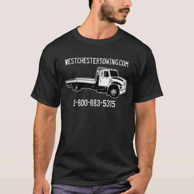 Camisa adaptable del negro de la grúa (Anverso)