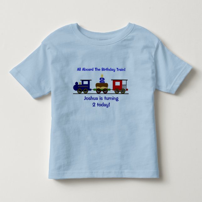 Camisa adaptable del tren del cumpleaños (Anverso)