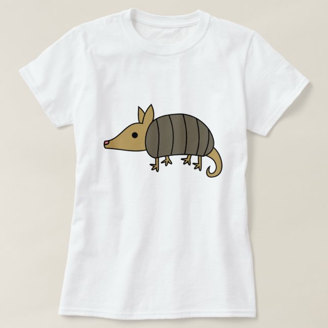 Camisa adorable del armadillo de Kawaii (Diseño del anverso)