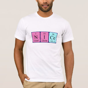 Camisa agradable del nombre de la tabla periódica