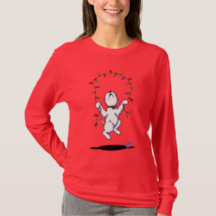 Camisa alegre del perro de Westie del navidad