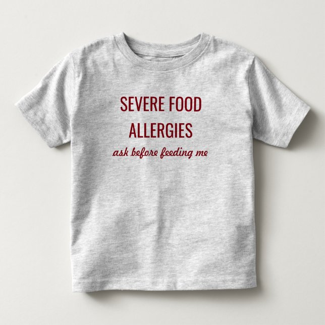 Camisa alerta médica severa de las alergias (Anverso)