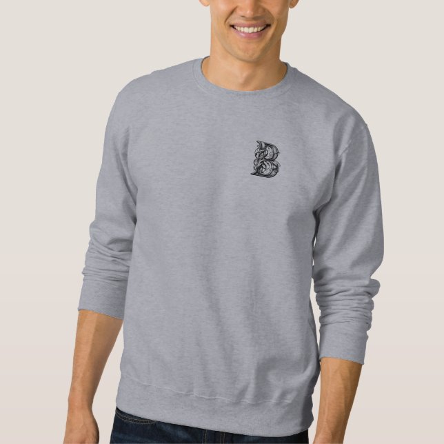 Camisa alfabeta con sudadera básica de la letra B (Anverso)