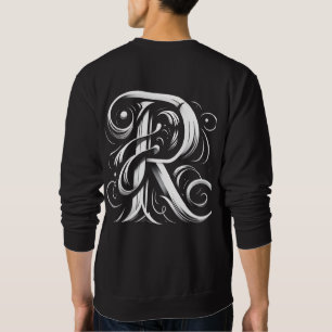 Camisa alfabeta con sudadera básica de la letra R