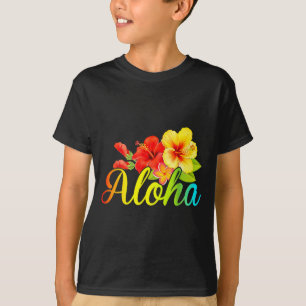 Camisa Aloha flor hawaiana vacaciones hawaii mujer