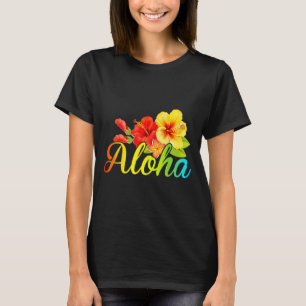 Camisa Aloha flor hawaiana vacaciones hawaii mujer