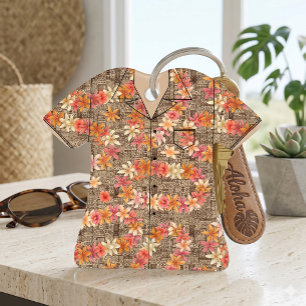 Camisa Aloha Vintage Plumeria Lei Adorno Recuerdo
