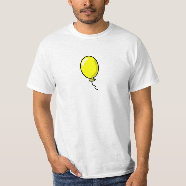 Camisa amarilla básica del globo (Anverso)