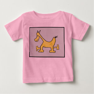 Camisa amarilla del bebé del caballo