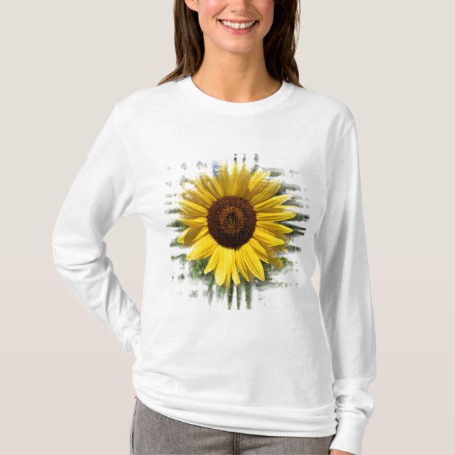 Camisa amarilla enmarcada del girasol (Anverso)