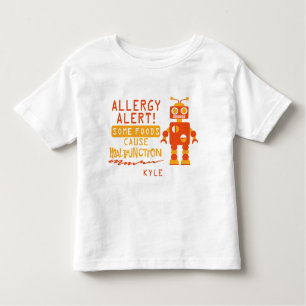 Camisa anaranjada de la alarma de la alergia