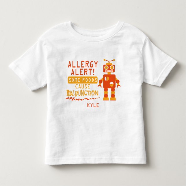 Camisa anaranjada de la alarma de la alergia (Anverso)