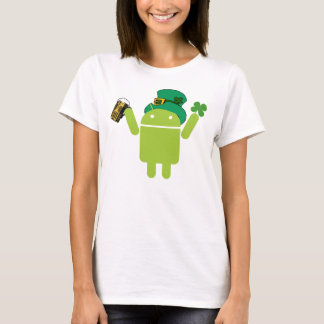 Camisa androide verde del Leprechaun de las