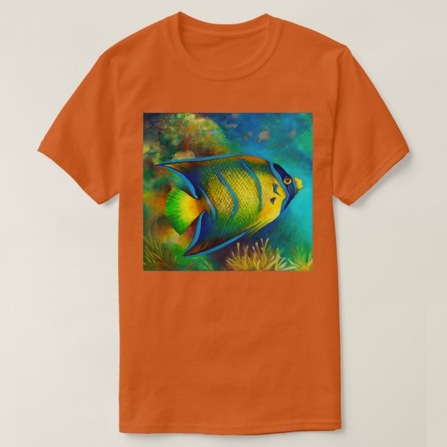 Camisa Angelfish Scuba Buceo Shirt Aquarium Shirt (Diseño del anverso)