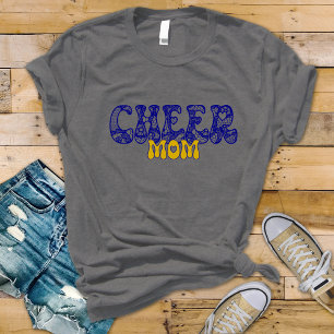 Camisa animadora/Poms Mom con diseño de encaje