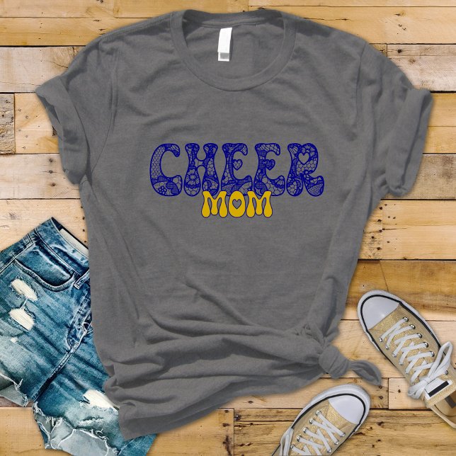 Camisa animadora/Poms Mom con diseño de encaje (Subido por el creador)