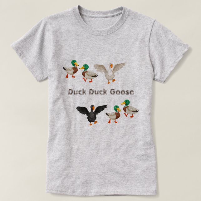 Camisa animal divertida | Pista de pato (Diseño del anverso)