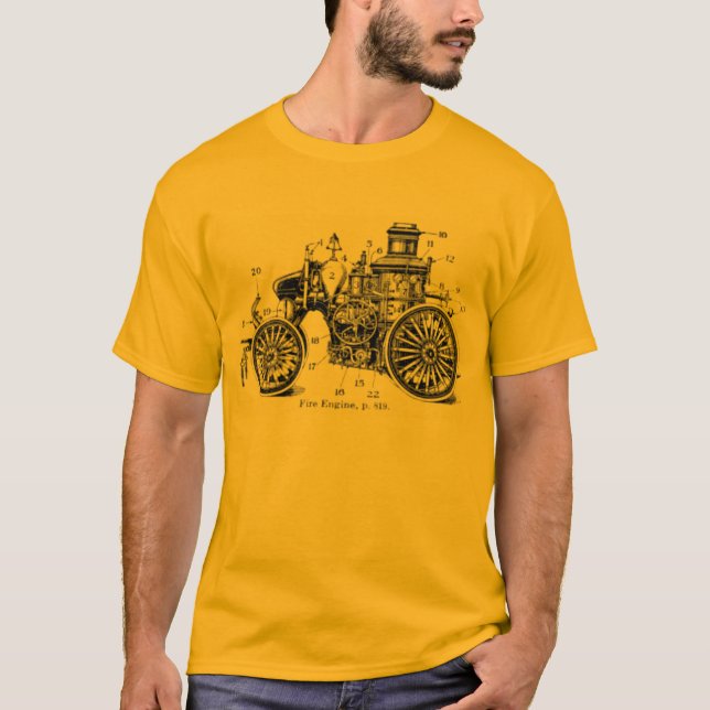 Camisa antigua del coche de bomberos (Anverso)