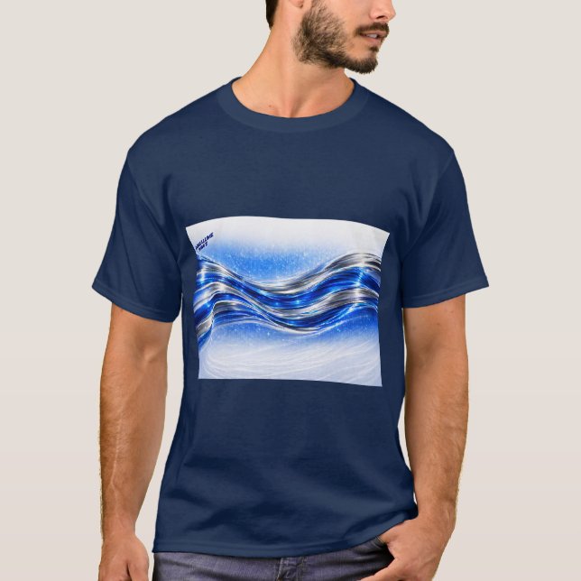 Camisa Aqualume Flow – Energía de Onda de Plata Az (Anverso)