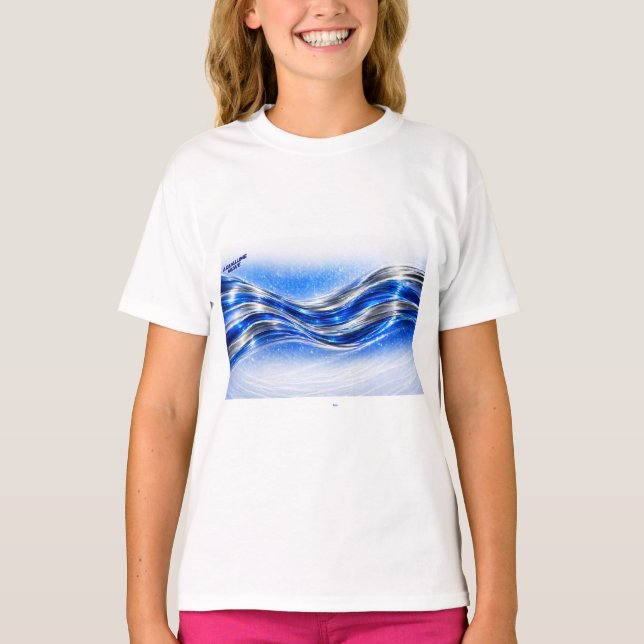 Camisa Aqualume Flow – Energía de Onda de Plata Az (Anverso)