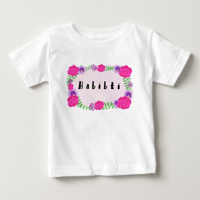 Camisa árabe Habibti Habibi para los niños (Anverso)