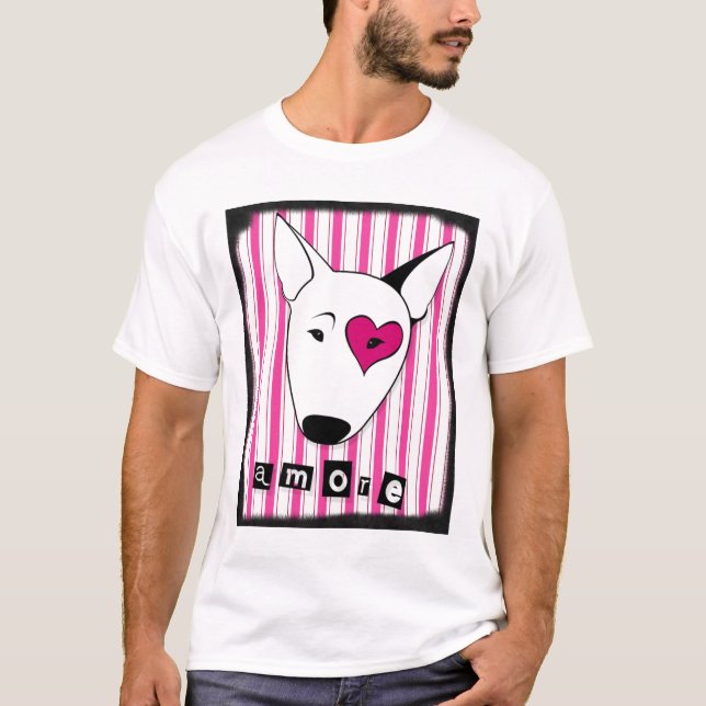 Camisa artística de bull terrier del amor de Amore (Anverso)