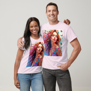 Camisa artística de la musa de mariposa