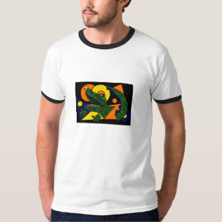 Camisa artística del dibujo animado del cocodrilo