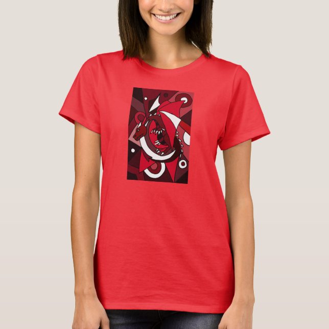 Camisa artística del diseño del arte abstracto del (Anverso)
