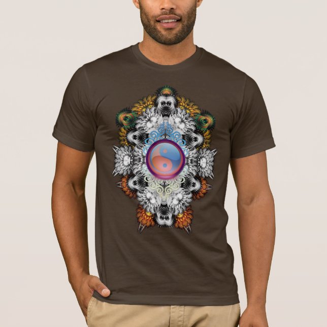 Camisa artística holística Yin Yang Fractal (Anverso)