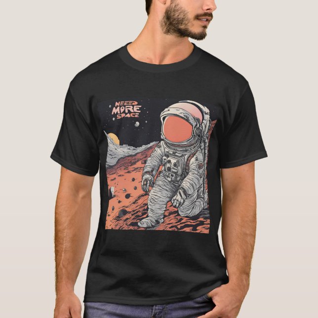 Camisa astronauta - Sueños de espacio en camisetas (Anverso)