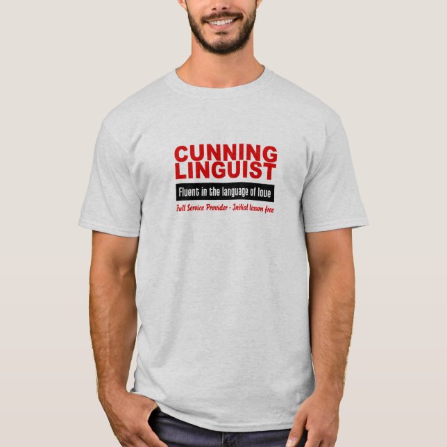 Camisa astuta del lingüista - elija el estilo, (Anverso)