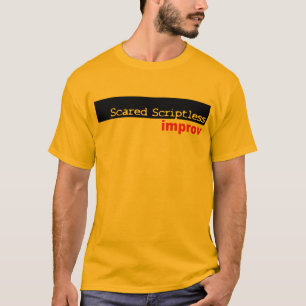 Camisa asustada del logotipo de Scriptless Black
