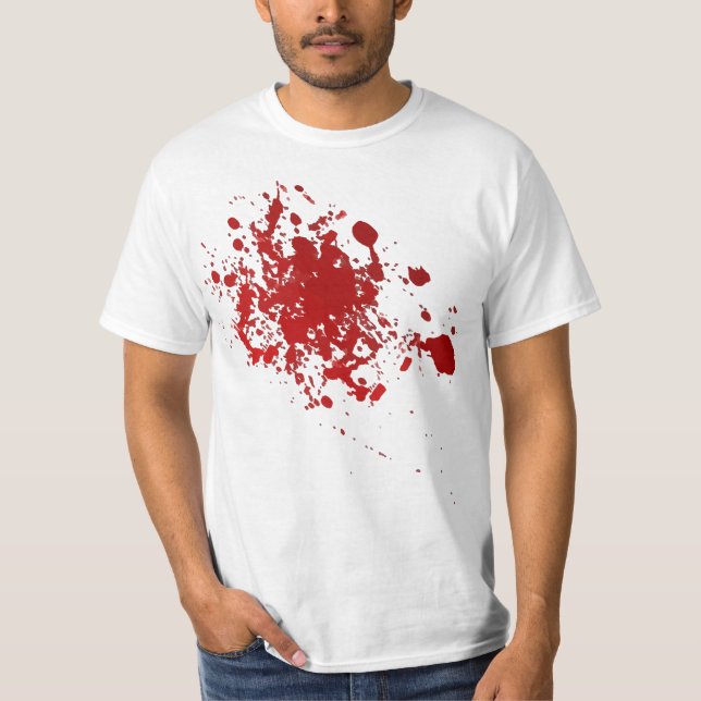 Camisa asustadiza de la salpicadura de la sangre (Anverso)
