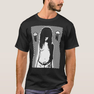Camisa asustadiza del buscador del chica