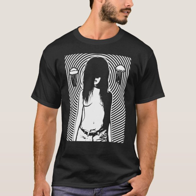 Camisa asustadiza del buscador del chica (Anverso)
