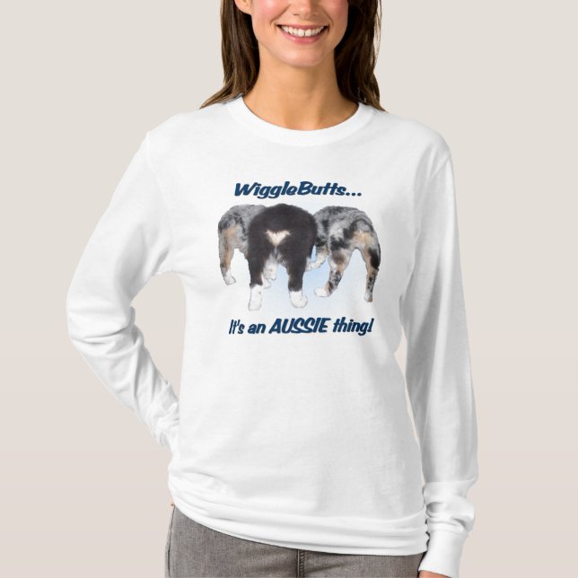Camisa australiana del pastor de la manga larga de (Anverso)