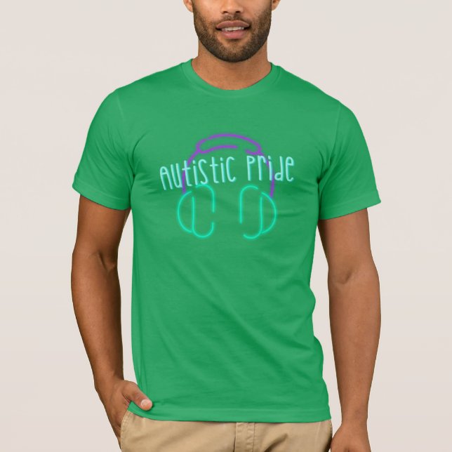 Camisa autista para audífonos con orgullo autista (Anverso)